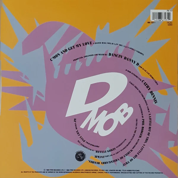 D Mob, Cathy Dennis – C'Mon And Get My Love (VG+/VG+) – 12", UK 1989 - Image 2