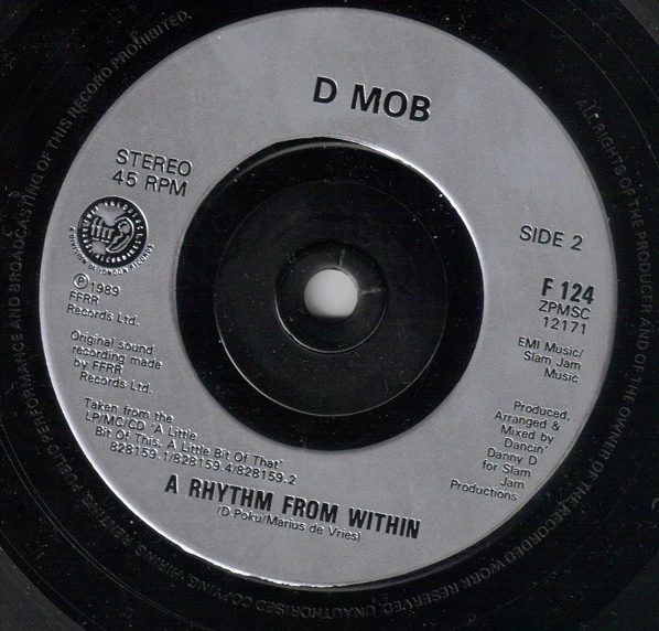 D Mob – Put Your Hands Together (VG/VG+) – 7", UK 1989 - Image 4