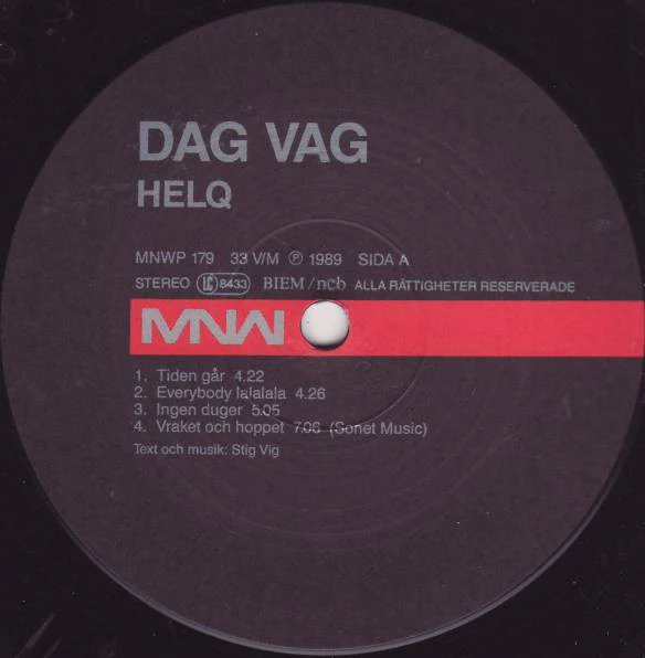 Dag Vag – Helq (VG+/VG) – LP, SE 1989 - Image 3