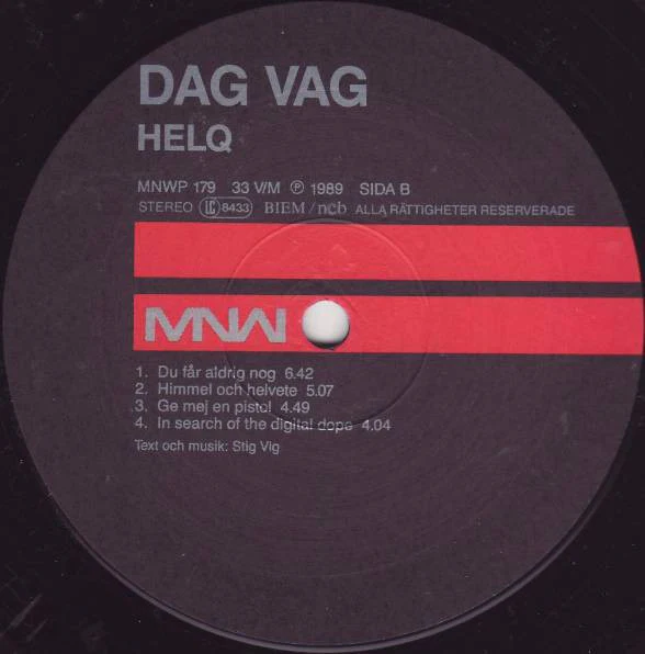 Dag Vag – Helq (VG+/VG) – LP, SE 1989 - Image 4