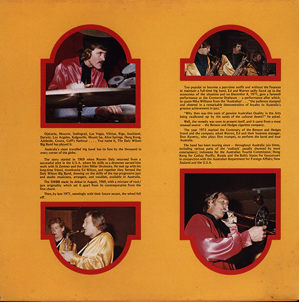 Daly-Wilson Big Band – In Australia '77 (E/VG+) – LP, AU 1976 - Image 2
