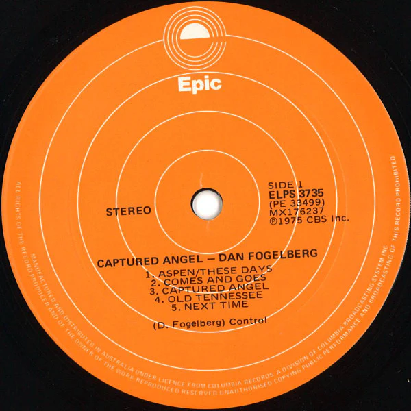 Dan Fogelberg – Captured Angel (E/VG+) – LP, AU 1975 - Image 3