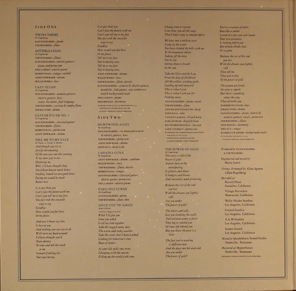 Dan Fogelberg, Tim Weisberg – Twin Sons Of Different Mothers (VG+/VG+) – LP, US 1978 - Image 2
