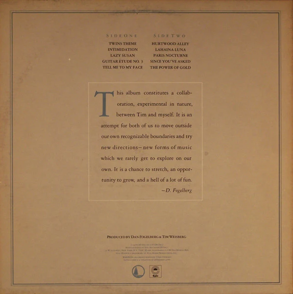 Dan Fogelberg, Tim Weisberg – Twin Sons Of Different Mothers (VG+/VG+) – LP, US 1978 - Image 4
