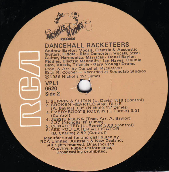 Dancehall Racketeers – Dancehall Racketeers (VG+/VG+) – LP, AU 1986 - Image 4