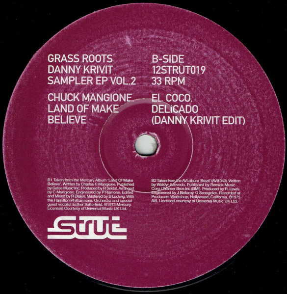 Danny Krivit – Grass Roots (Sampler EP Vol. 2) (VG/VG) – 12", UK 2002 - Image 4
