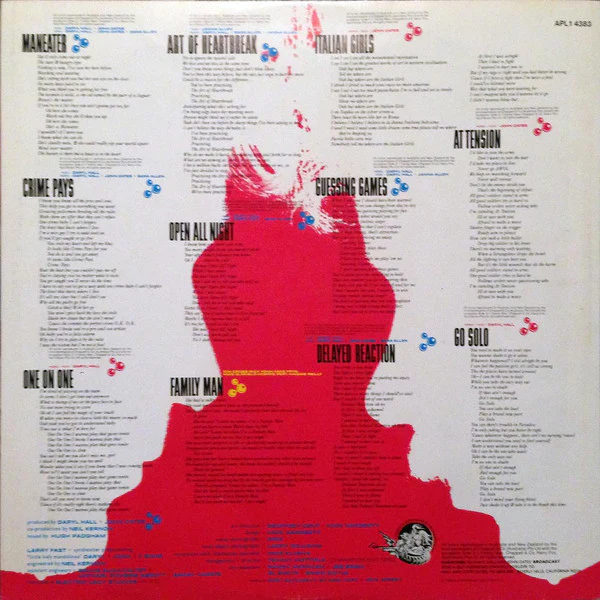 Daryl Hall & John Oates – H₂O (VG+/VG+) – LP, AU 1982 - Image 4