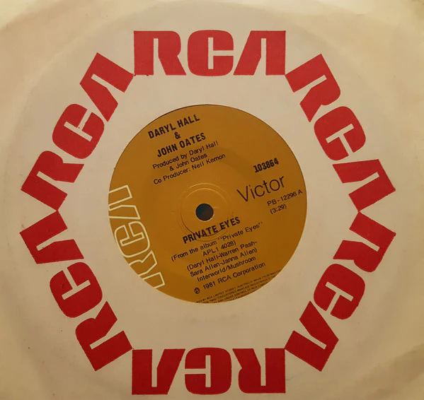 Daryl Hall & John Oates – Private Eyes (VG+/Generic) – 7", AU 1981
