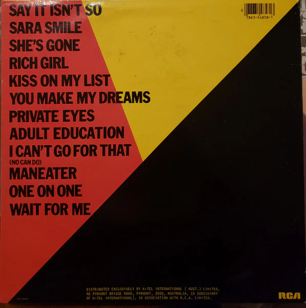 Daryl Hall & John Oates – Rock 'N Soul Part 1 (VG/VG+) – LP, AU 1984 - Image 2