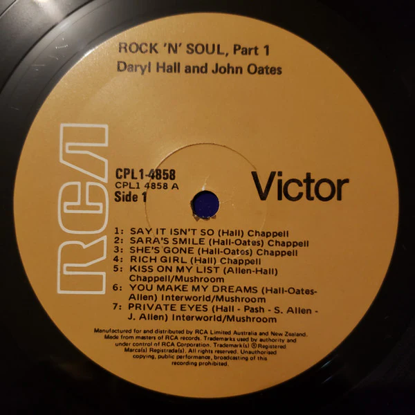 Daryl Hall & John Oates – Rock 'N Soul Part 1 (VG/VG+) – LP, AU 1984 - Image 3