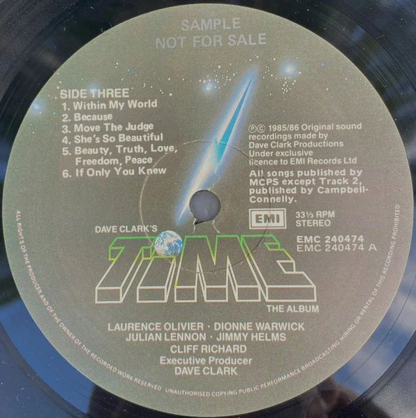 Dave Clark – Time (The Album) (VG+/VG+) – 2xLP, AU 1986 - Image 5
