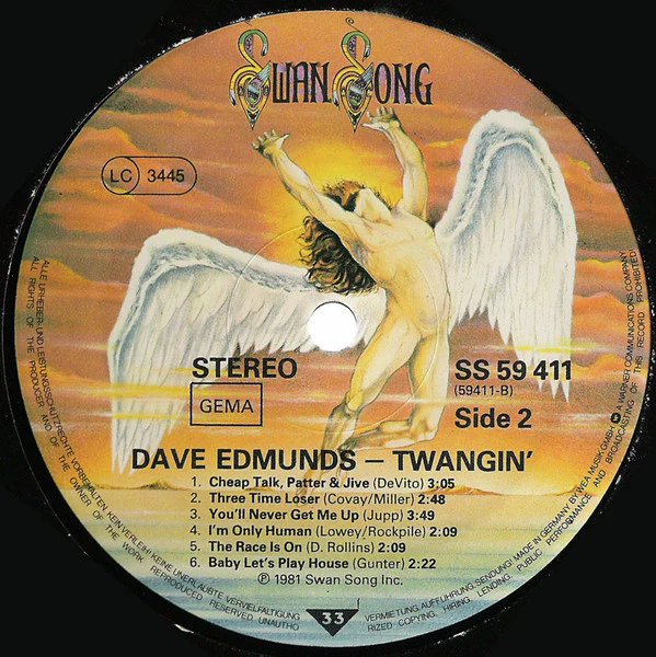 Dave Edmunds – Twangin... (VG+/VG+) – LP, DE 1981 - Image 4
