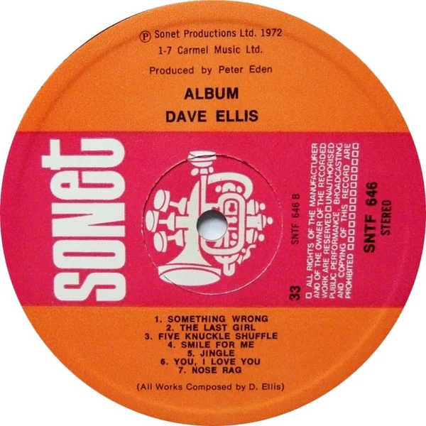 Dave Ellis – Album (E/VG+) – LP, UK 1973 - Image 3