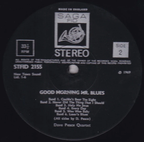 Dave Peace Quartet – Good Morning Mr. Blues (VG+/VG) – LP, UK 1969 - Image 4