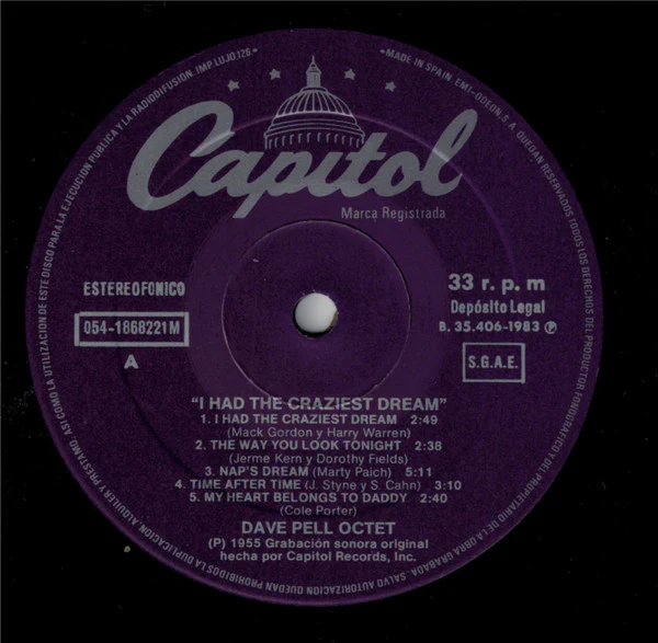 Dave Pell Octet – I Had The Craziest Dream (VG+/VG+) – LP, ES 1983 - Image 4