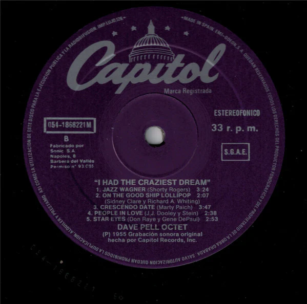 Dave Pell Octet – I Had The Craziest Dream (VG+/VG+) – LP, ES 1983 - Image 5