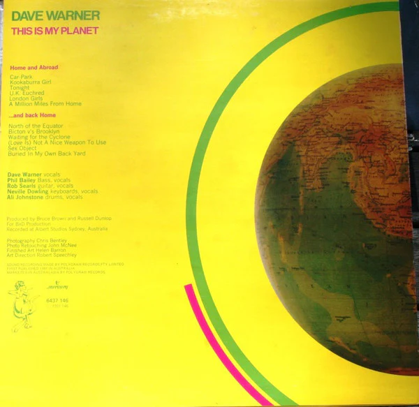 Dave Warner – This Is My Planet (VG+/VG+) – LP, AU 1981 - Image 2