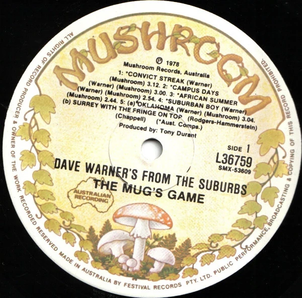 Dave Warner's From The Suburbs – Mug's Game (E/E) – LP, AU 1978 - Image 5
