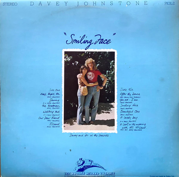 Davey Johnstone – Smiling Face (VG+/VG) – LP, AU 1973 - Image 3