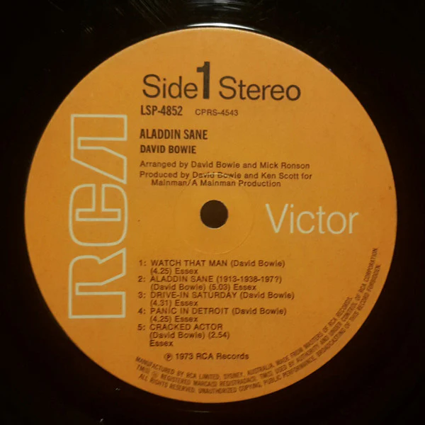 David Bowie – Aladdin Sane (VG/VG+) – LP, AU 1973 - Image 6
