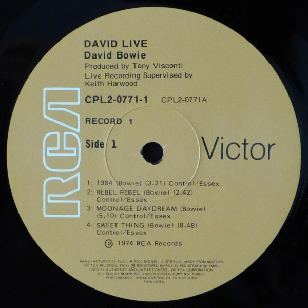 David Bowie – David Live (G+/VG) – 2xLP, AU - Image 4
