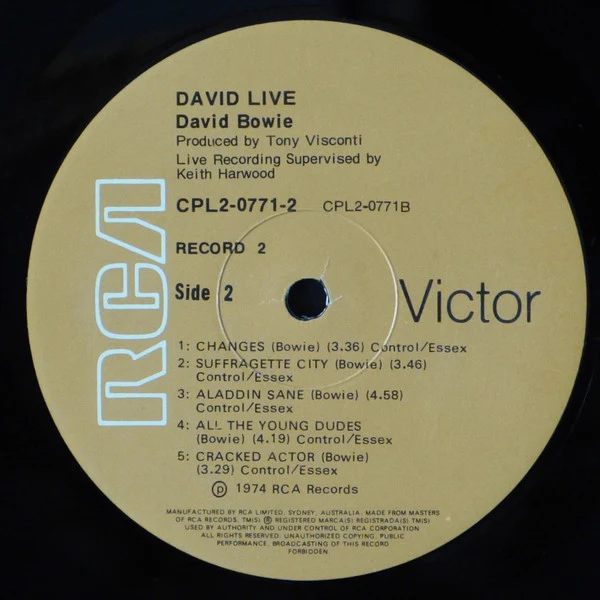 David Bowie – David Live (G+/VG) – 2xLP, AU - Image 5