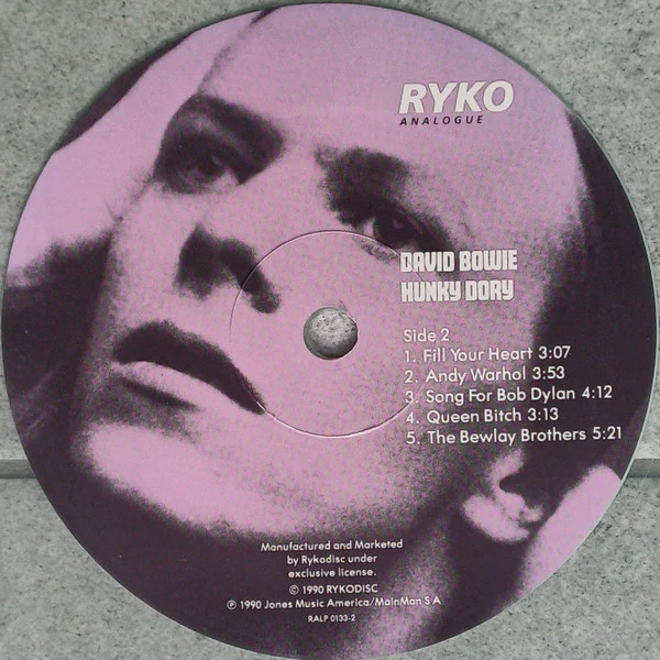 David Bowie – Hunky Dory (VG+/VG+) – LP, US 1990 - Image 8