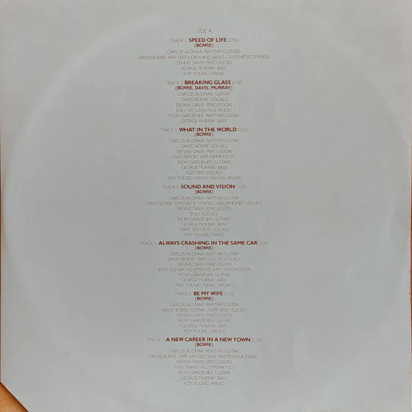 David Bowie – Low (VG+/VG+) – LP, AU 1977 - Image 5