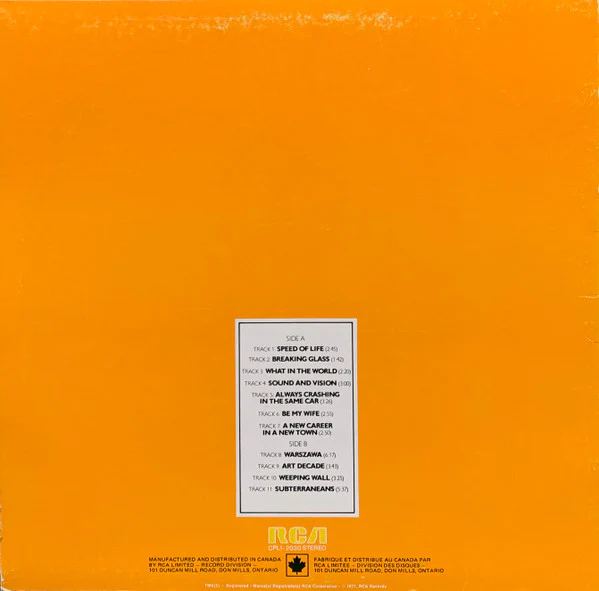 David Bowie – Low (VG+/VG+) – LP, CA 1977 - Image 2