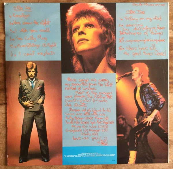 David Bowie – Pinups (VG+/VG+) – LP, AU 1979 - Image 3