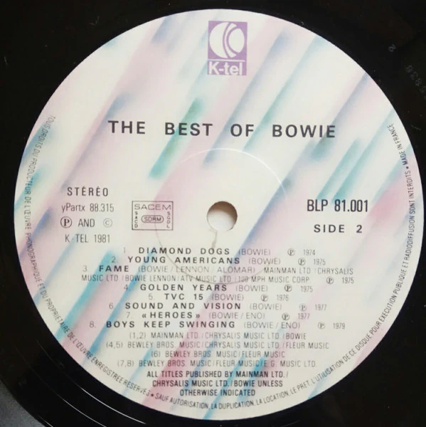 David Bowie – The Best Of Bowie (VG/VG) – LP, FR 1981 - Image 4