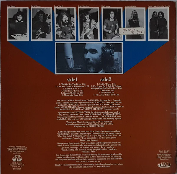 David Ninnes – David Ninnes (VG+/VG+) – LP, AU 1976 - Image 2