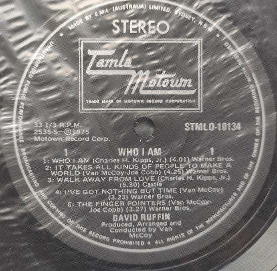 David Ruffin – Who I Am (VG+/VG) – LP, AU 1975 - Image 3