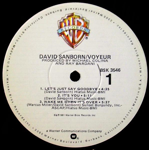 David Sanborn – Voyeur (VG+/VG+) – LP, US 1981 - Image 3