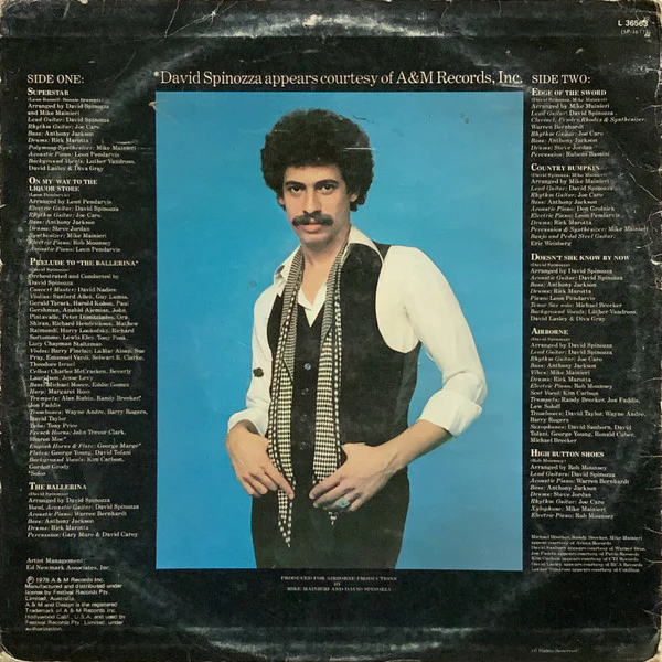 David Spinozza – Spinozza (VG+/VG) – LP, AU 1978 - Image 2