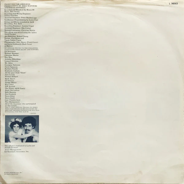 David Spinozza – Spinozza (VG+/VG) – LP, AU 1978 - Image 3