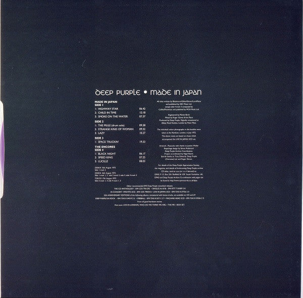 Deep Purple – Made In Japan (VG+/VG) – 2xLP, UK 1998 - Image 10