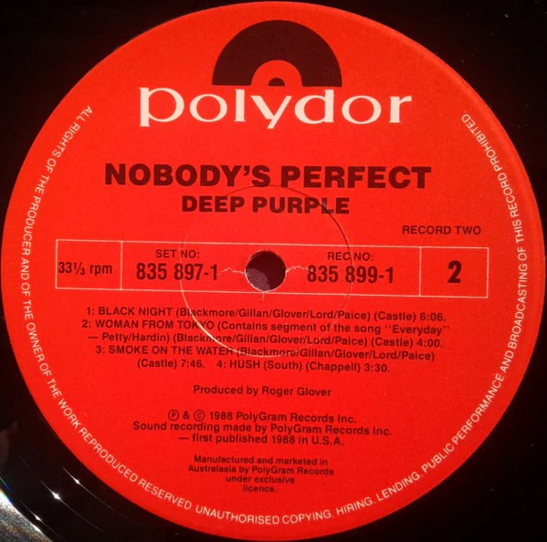 Deep Purple – Nobody's Perfect (VG/VG+) – 2xLP, AU 1988 - Image 7
