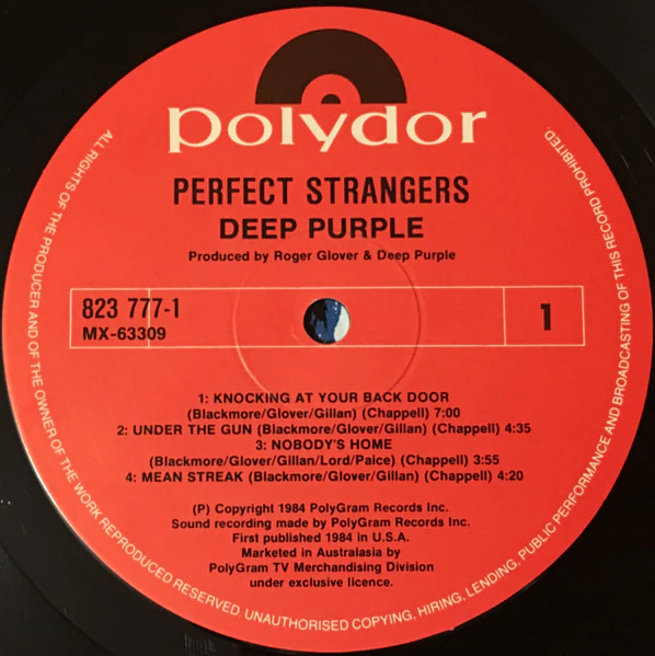 Deep Purple – Perfect Strangers (VG/VG) – LP, AU 1984 - Image 4
