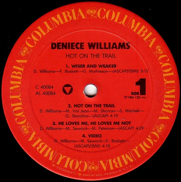 Deniece Williams – Hot On The Trail (NM/E) – LP, US 1986 - Image 3