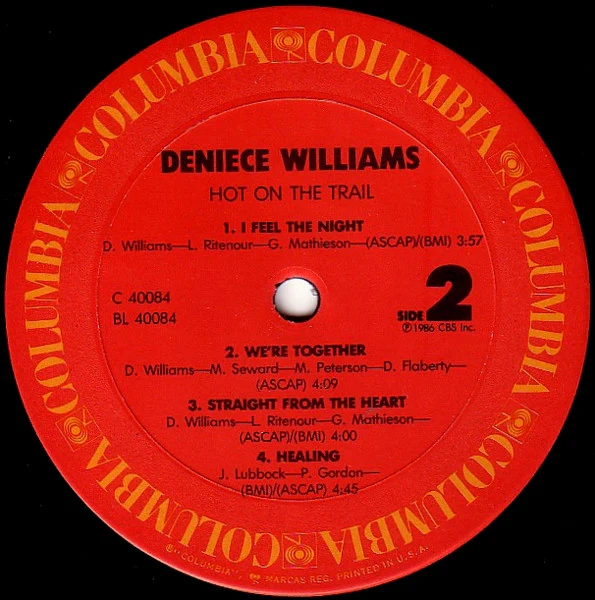 Deniece Williams – Hot On The Trail (NM/E) – LP, US 1986 - Image 4