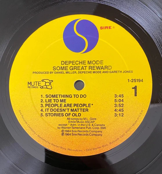 Depeche Mode – Some Great Reward (VG+/VG+) – LP, US 1984 - Image 3