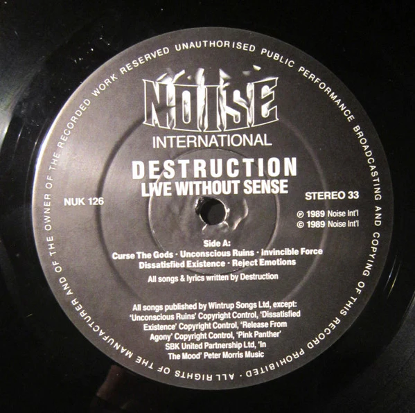 Destruction – Live Without Sense (VG+/VG) – LP, UK 1989 - Image 5