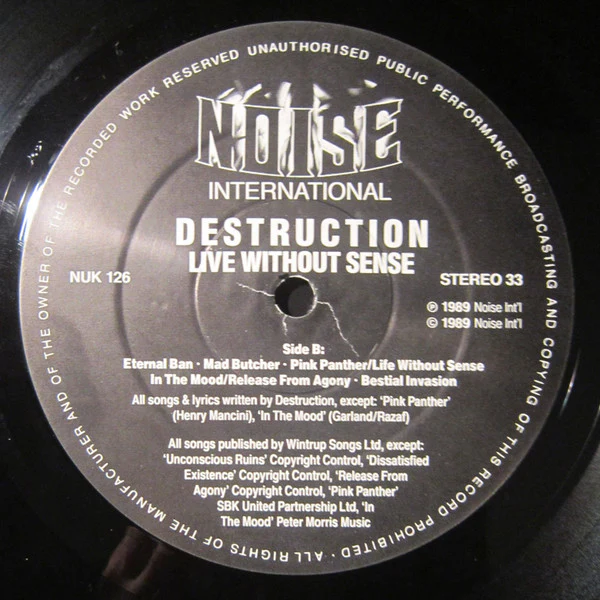 Destruction – Live Without Sense (VG+/VG) – LP, UK 1989 - Image 6