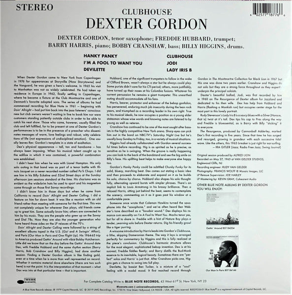 Dexter Gordon – Clubhouse (E/E) – LP, Worldwide 2019 - Image 4
