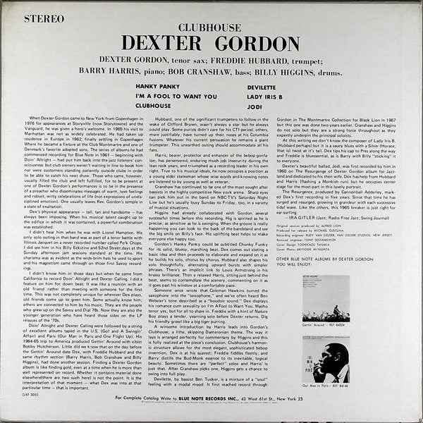 Dexter Gordon – Clubhouse (E/E) – LP, JP 1979, With OBI - Image 3