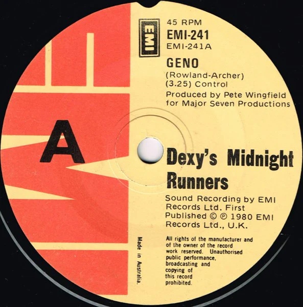Dexys Midnight Runners – Geno (VG+/Generic) – 7", AU 1980