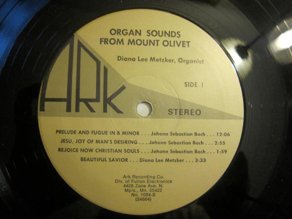 Diana Lee Metzker – Organ Sounds From Mount Olivet (VG+/VG+) – LP, US - Image 3