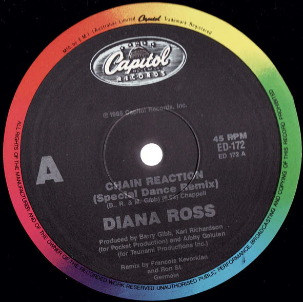 Diana Ross – Chain Reaction (VG+/VG+) – 12", AU 1985 - Image 3