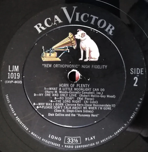 Dick Collins And The Runaway Herd – Horn Of Plenty (VG/VG) – LP, US 1955 - Image 6